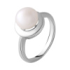 Серебряное кольцо CatalogSilver с натуральным жемчугом, вес изделия 3,28 гр (2055419) 16.5 размер