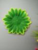 Искусственный лист подставка / диаметр 15 см / салатово - зеленый