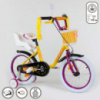Велосипед 16« дюймов 2-х колёсный 1675 »CORSO« (1) новый ручной тормоз, звоночек, кресло для куклы, корзинка, доп. колеса, СОБРАННЫЙ НА 75 в коробке