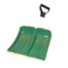 Лопата для снігу Лемiра 450*470 з пластмасовим держаком (зелена)