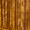 Гирлянда светодиодная штора водопад с крючком USB 100 LED 14058 3х1 м желтая