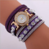 Женские часы браслет со стразами Темно-фиолетовый