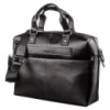 Сумка для ноутбука из гладкой кожи SHVIGEL 11248 Черная