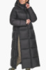 Куртка женская зимняя длинная с капюшоном - 51525 морионовый цвет
