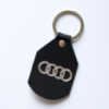 Брелок з логотипом авто «Audi» чорний з посрібленням.