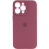 Чохол Silicone Case Full Camera Protective (AA) для Apple iPhone 13 Pro Max (6.7«») Бордовий / Plum - купити в SmartEra.ua