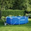 Intex 28202 305×76 см круглий каркасний басейн Metal Frame Pool синій з фільтр насосом 1250 л/год