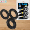 Набір чорних ерекційних кілець «Titan cock ring set» від Baile