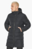 Куртка мужская Braggart зимняя удлиненная с капюшоном - 49032 чёрный цвет