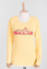 Жіночий жовтий світшот з принтом