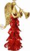 Декоративная статуэтка «Ангел» 25см, металл, красный с золотом