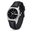 Жіночий годинник Casio LTP-V006L-1B2U з календарем на чорному шкіряному ремінці