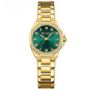 Жіночий наручний годинник Curren 9100 Gold-Green із золотистим браслетом та зеленим циферблатом