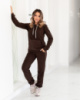 Спортивний флісовий костюм жіночий «Jacob» | Норма та батал Шоколадний, 50-52