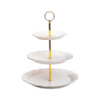 Етажерка Classic для фруктів та десертів триярусна, білий