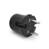 Вилка VIKO без заземления (mimoza) 7.5А 260V, Black. ПВХ