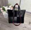 Женская сумка шопер большая с замшевыми вставками Черная