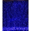 Гірлянда штора-водоспад.білий шнур. 3*2 м. 240 LED. синій. з перехідником