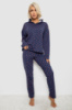 Костюм жіночий домашній з принтом, колір синій, 257R1115