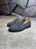 Лоферы мужские замшевые LORO PIANA Suede GREY&BLACK! Туфли мужские Лоферы серые! Натуральна ЗАМША!