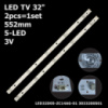 LED підсвітка TV 32“ LED32D05-ZC23AG-01 30332005207 ZC15AG-03 32Y1 32DS172 5LED 3V 552mm 2шт.