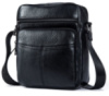 Сумка мужская компактная кожаная Vintage 14909 Черная