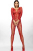 Комбінезон-сітка з інтимним вирізом Anais Mirabella, Червоний, S, M, S/M