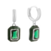 Серебряные серьги CatalogSilver с фианитами, емаллю (60002243)