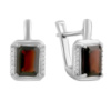 Серебряные серьги CatalogSilver с натуральным гранатом 3.716ct (2090892)