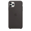 Силиконовая накладка - Silicone case Apple iPhone 11 Pro Max  Black - Черная