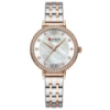 Жіночий годинник Curren 9087 Gold-Silver-White з перламутровим циферблатом та металевим браслетом