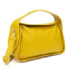 Містке шкіряне жовте кросбоді Італія 79570Y