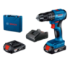 Акумуляторний ударний дриль-шурупокрут Bosch Professional GSB 185-LI із 2 акб GBA 18V 2.0Ah, з/п GAL 18V-20 у кейсі