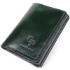 Відмінний гаманець у три складання з натуральної гладкої шкіри 722944 Зелений