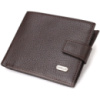 Місткий чоловічий гаманець із натуральної шкіри флотар 721944 Коричневий