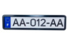 Рамка номерного знака 12Atelie металлическая черная глянцевая (951624)