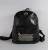Стильный рюкзак черного цвета из кожзама  02