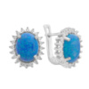 Серебряные серьги CatalogSilver с опалом (2174240)