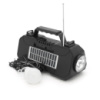Переносной фонарь EP-519 + Solar, Функции: PowerBank, FM радіо, USB/TF, Bluetooth, АКБ 1800mAh, 1 выносная лампочка 1W, 244x193x50мм, Black, Box