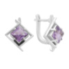 Серебряные серьги CatalogSilver с натуральным аметистом 2.942ct (2189329)