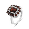 Серебряное кольцо CatalogSilver с натуральным гранатом 5.492ct, вес изделия 5,39 гр (2181378) 17.5 размер