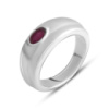 Серебряное кольцо CatalogSilver с натуральным рубином 0.4ct, вес изделия 5,32 гр (2140450) 17.5 размер