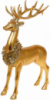 Декоративная статуэтка «Олень с ожерельем из цветов» 35см, полистоун, золото
