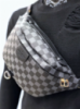 Сумка Louis Vuitton Bumbag Monogram серо-черная