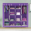 Складной тканевый шкаф для одежды 170*45*170см Storage Rack, тканевый шкаф для вещей Фиолетовый