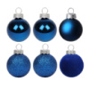 Набор игрушек на елку YES 975122 8 см 6 шт синий