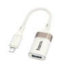 Адаптер переходник Hoco UA39 Lightning to USB 2.0 apricot