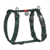 Шлея для собак анатомічна H-подібна WAUDOG Nylon з QR адресником, малюнок «Луска», пластиковий фастекс, М, Ш 20 мм, А 38-60 см, В 46-60 см