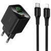 МЗП Hoco CS83A Excellent with digital display PD20W+QC3.0 (1USB-A/1C) + кабель Type-C to Lightning