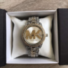 Женские часы Michael Kors качественные в коробочке наручные часы с камнями золотистые серебристые